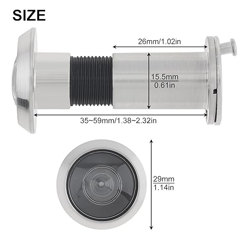 Zinc Alloy Peephole 200 Degree Door Peephole Viewer With Drill Bit